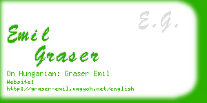 emil graser business card